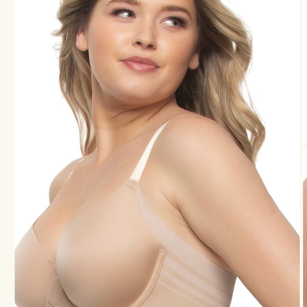Felina Marvelous Side Smoothing T-Shirt Beige Underwire Bra 38 D